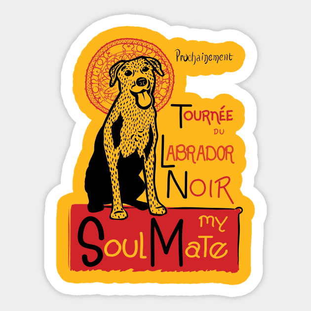 Funny Labrador Retriever Owner Gift Labrador Art Sticker by Get Hopped Apparel